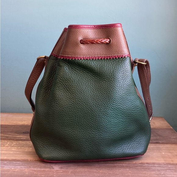 Vintage Dooney & Bourke Teton Drawstring Leather Bucket Bag - Picture 9 of 10